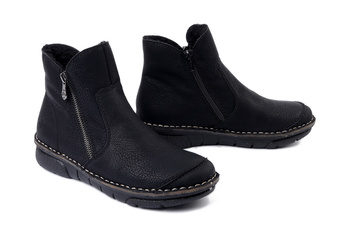 RIEKER 73357-00 black, botki damskie
