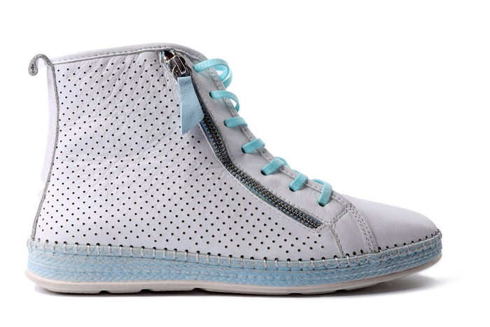 MANITU 990645-03 weiss, trzewiki letnie damskie