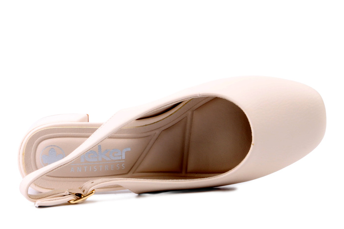 RIEKER 44751-61 beige, czółenka damskie