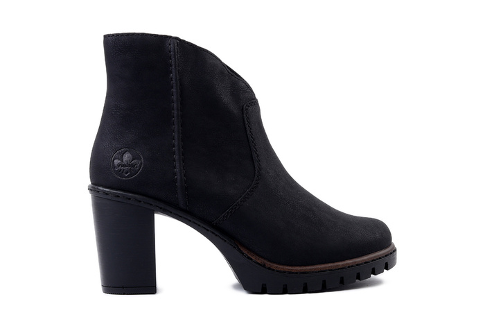 RIEKER Y2553-00 black, botki damskie