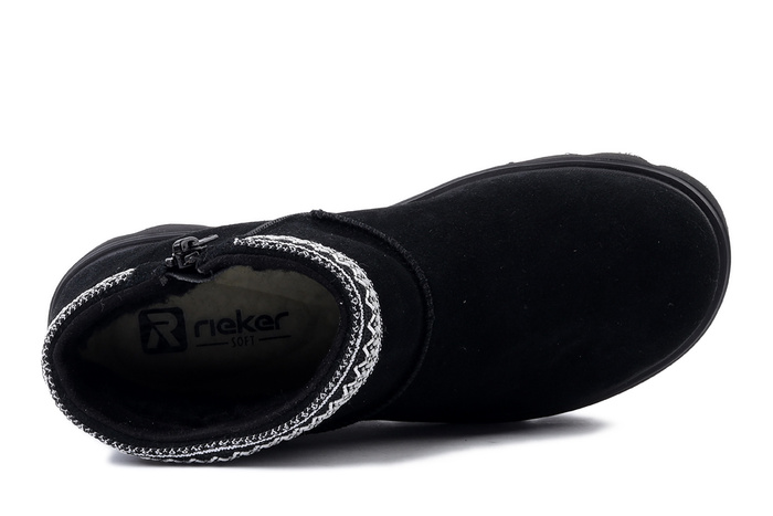RIEKER W2074-00 black, botki damskie