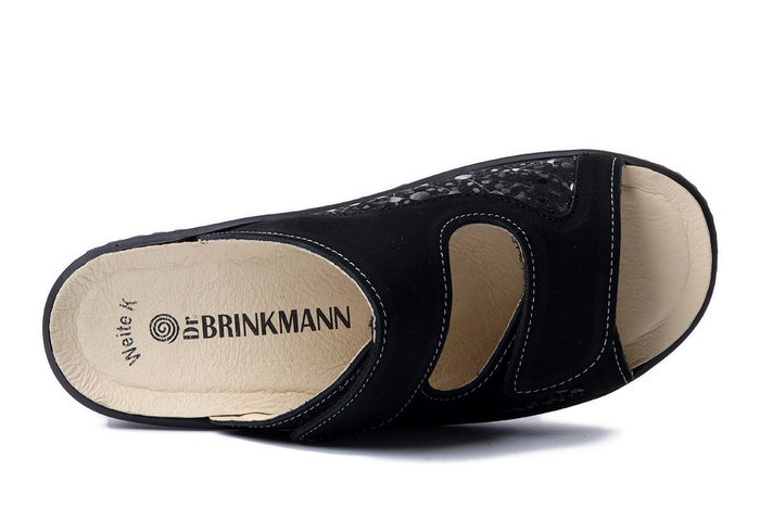 DR. BRINKMANN 700604-01 schwarz, klapki damskie