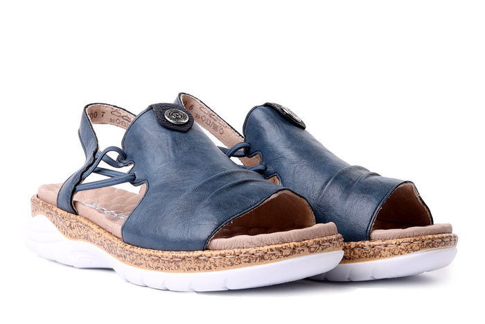 RIEKER V2272-14 blue, sandały damskie