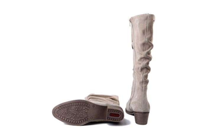 RIEKER 73159-60 beige, kozaki damskie