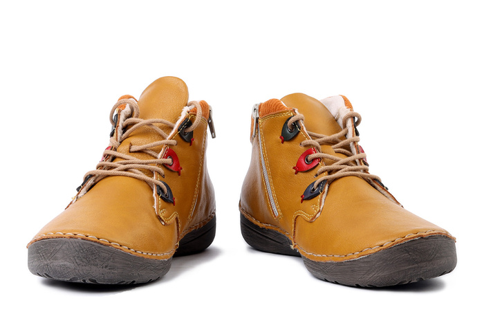 RIEKER 52544-68 yellow, trzewiki damskie