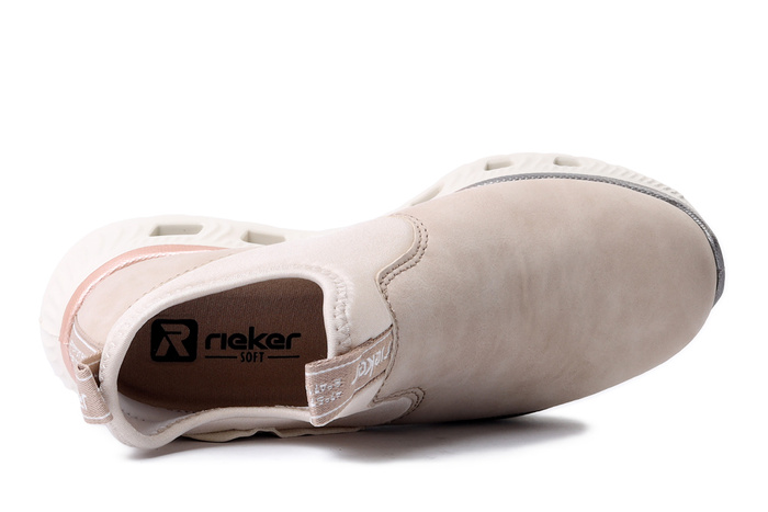 RIEKER M6053-62 beige, półbuty damskie