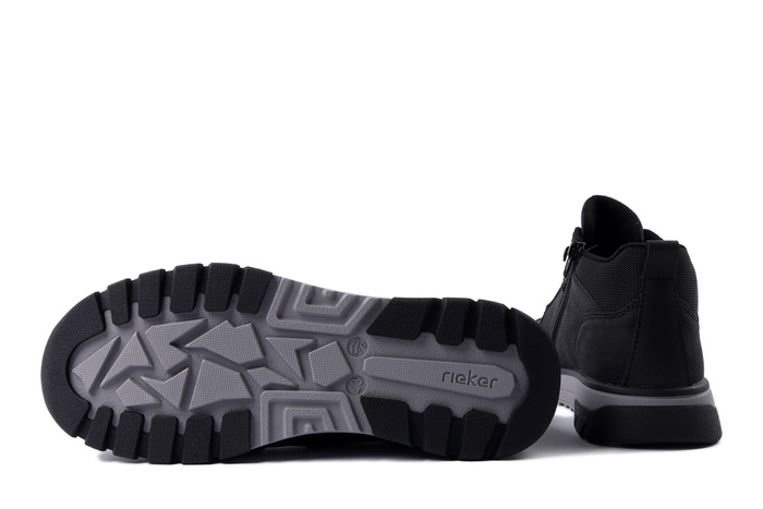 RIEKER TEX B9300-00 black, półbuty męskie