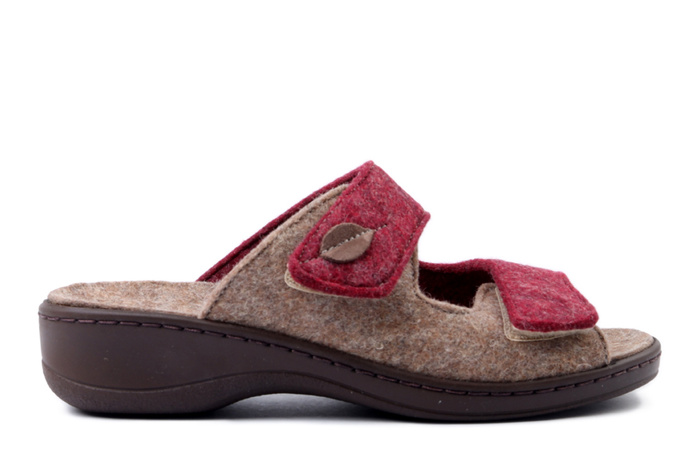 DR. BRINKMANN 330047-41 bordeaux, klapki damskie