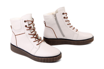 RIEKER Y4303-80 white, trzewiki damskie