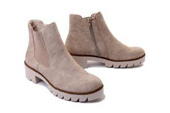 RIEKER X5772-60 beige, botki damskie