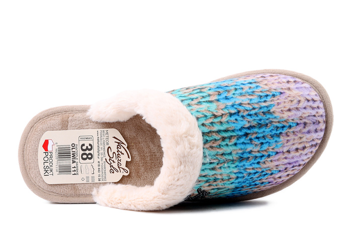 METEOR 111 Oliwia wielokolorowy, kapcie damskie