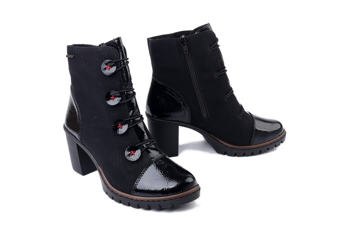 RIEKER Y2576-00 black, botki damskie