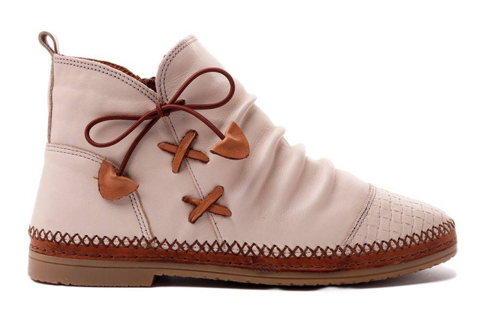 MANITU 990053-81 offwhite, botki damskie