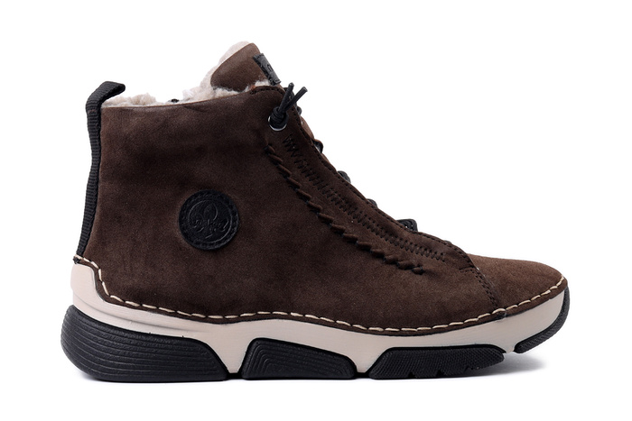 RIEKER 45912-25 brown, trzewiki damskie