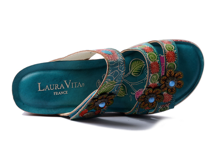 LAURA VITA 0006694 BONITO19 turquoise, klapki damskie