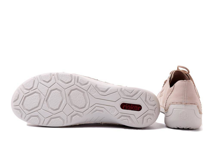 RIEKER 52520-62 beige, półbuty damskie