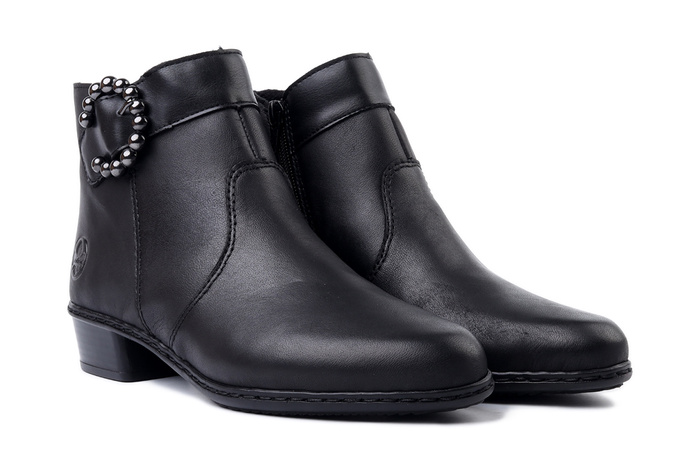 RIEKER Y0797-00 black, botki damskie