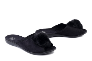 BEFADO 255D 013 czarny, kapcie damskie