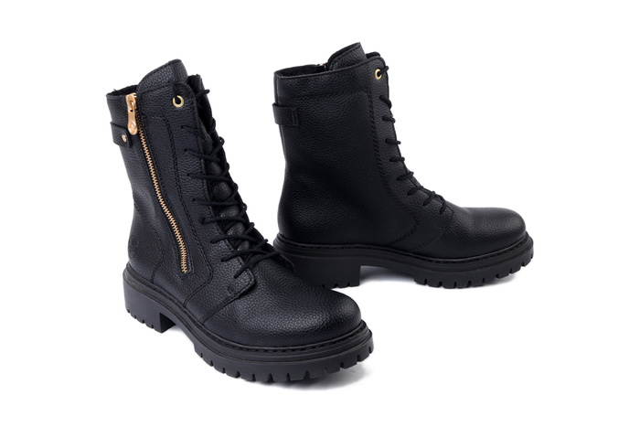 RIEKER 72640-00 black, trzewiki damskie