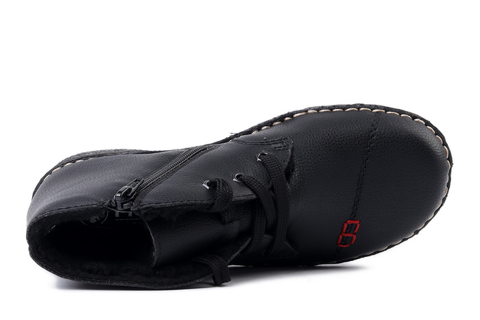 RIEKER 73301-00 black, trzewiki damskie