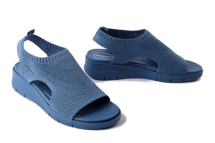 TAMARIS Comfort 8-88713-42 802 M8871342 denim, sandały damskie