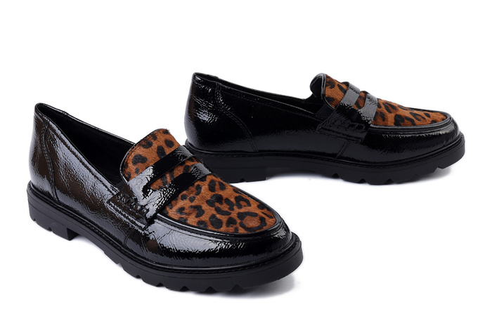 RIEKER REMONTE D2Q02-03 black combination, półbuty damskie