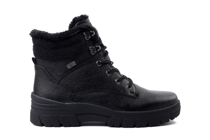 RIEKER REMONTE TEX D0E71-00 black, trzewiki damskie