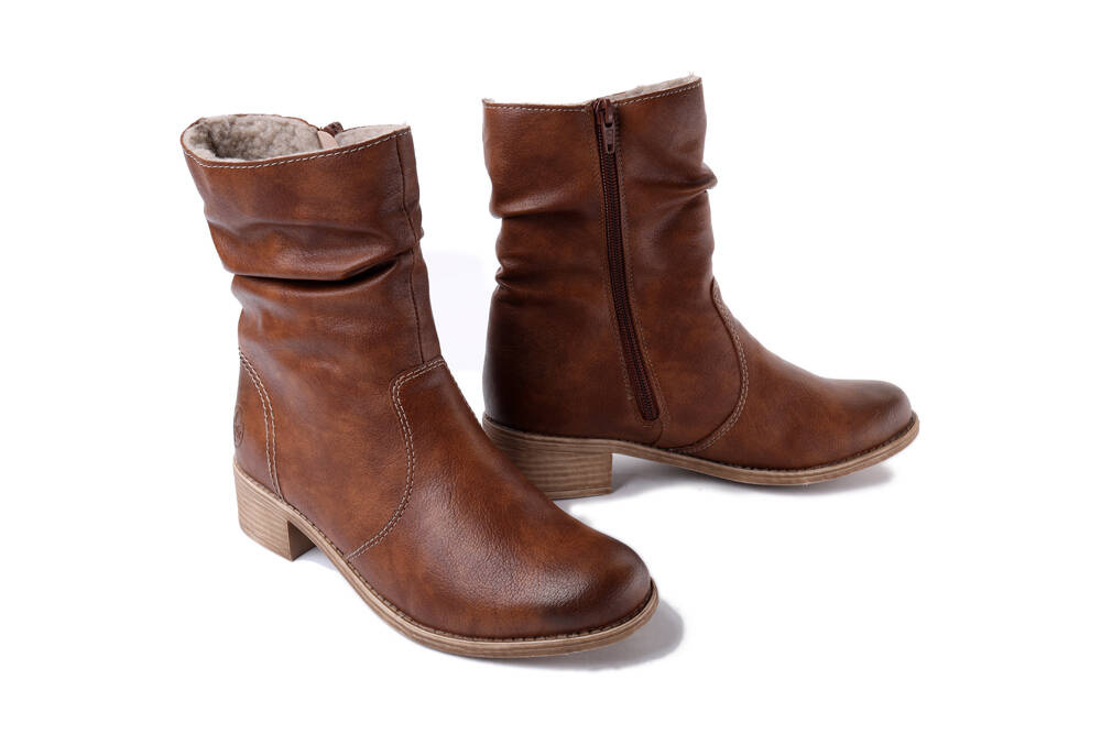 RIEKER 76581-24 brown, botki damskie - sklep e-kobi.pl