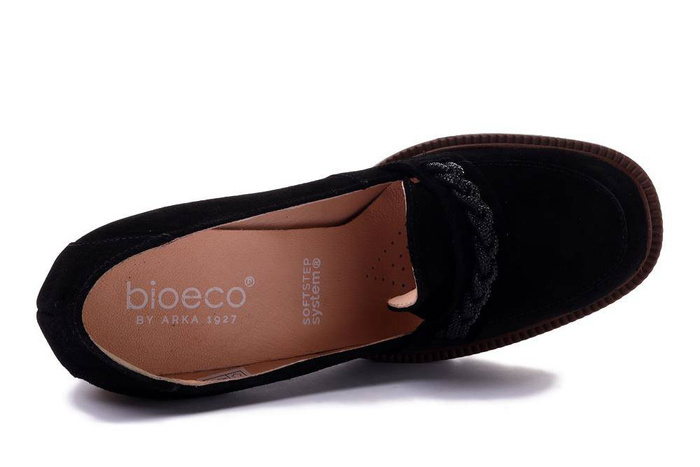 BIOECO BY ARKA 6382 0952 czarny, półbuty damskie