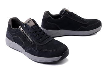 RIEKER 11500-14 blue, półbuty męskie