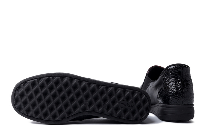 RIEKER TEX 47253-00 black, półbuty damskie