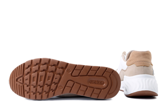 RIEKER N5204-80 white combination, półbuty damskie