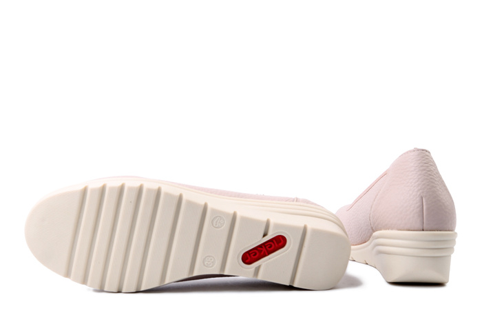 RIEKER L5360-31 pink, czółenka damskie