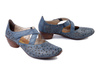 RIEKER 43773-12 blue, czółenka damskie