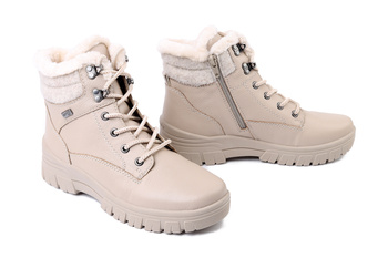 RIEKER REMONTE TEX D0E71-60 beige combination, trzewiki damskie