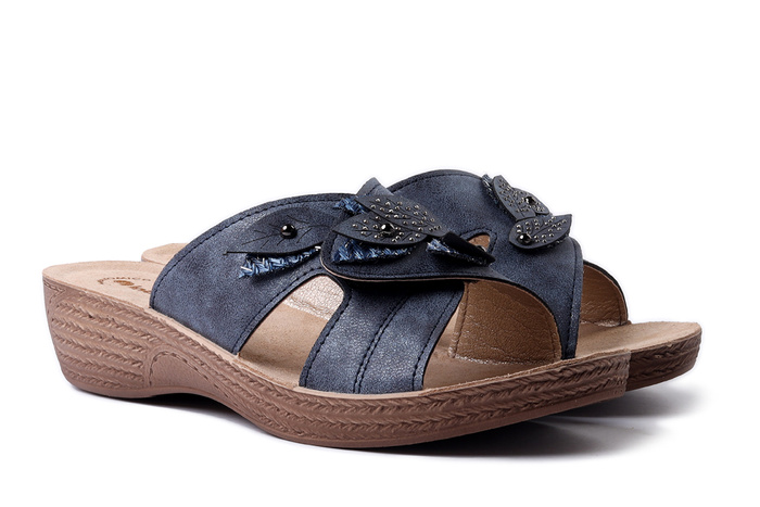 INBLU GL-63 004 granatowy, klapki damskie