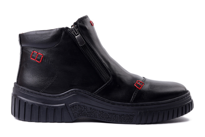 MANITU 990689-01 schwarz, botki damskie