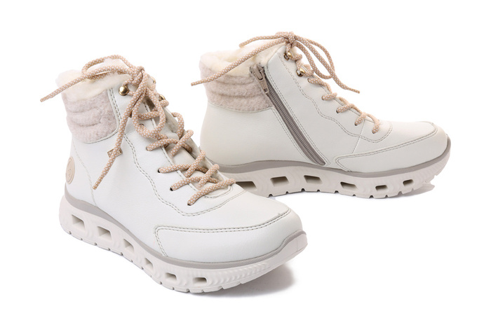 RIEKER TEX M6010-80 white, trzewiki damskie