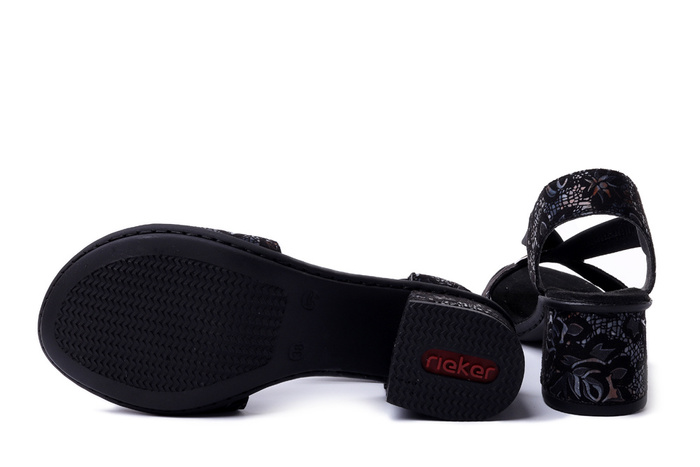 RIEKER 64683-91 black, sandały damskie