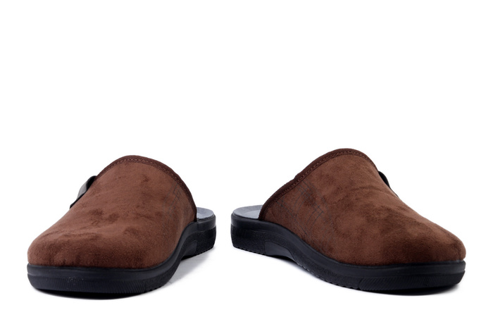 INBLU DG-17 043 ciemny brąz, kapcie męskie