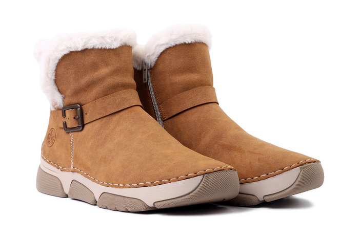 RIEKER 45966-00 brown, botki damskie