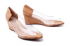 BRENDA ZARO T3100 beige, czółenka damskie