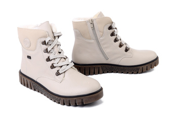 RIEKER TEX Y3433-60 beige, trzewiki damskie