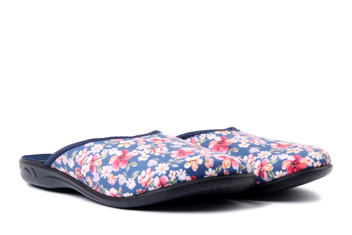 ADANEX 30180 SAL17VD granatowy, kapcie damskie