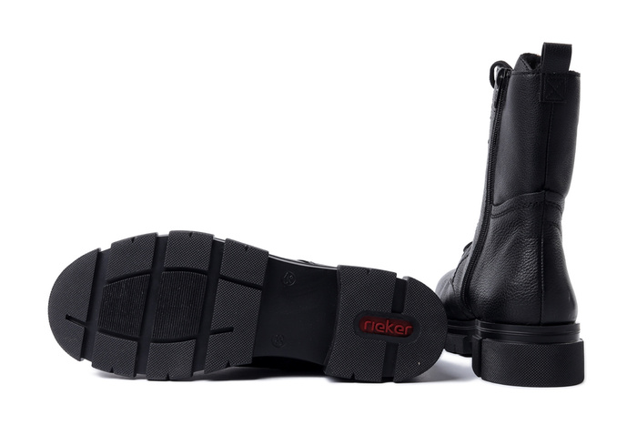 RIEKER Y7116-00 black, trzewiki damskie