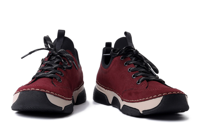 RIEKER 45973-36 red, półbuty damskie
