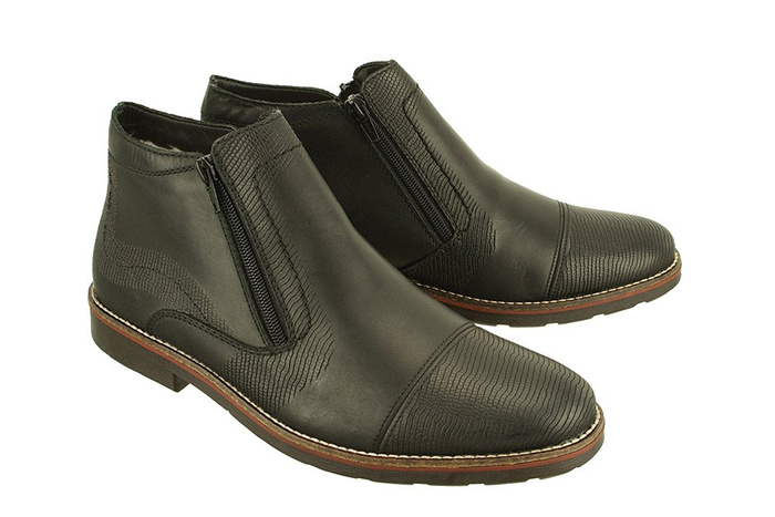 RIEKER 35381-00 black, botki męskie