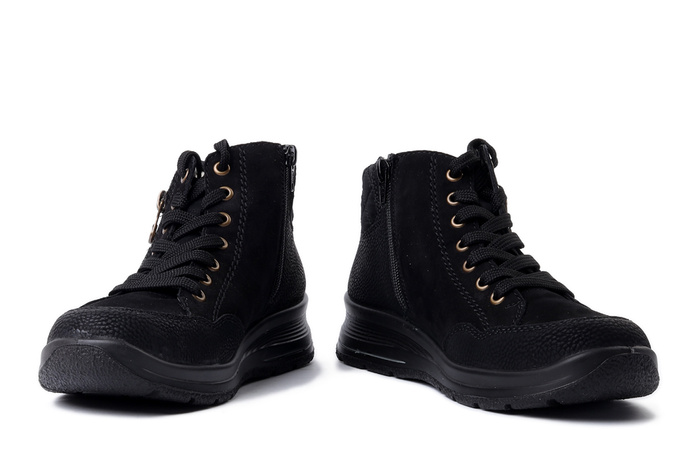 RIEKER TEX L7701-00 black, trzewiki damskie