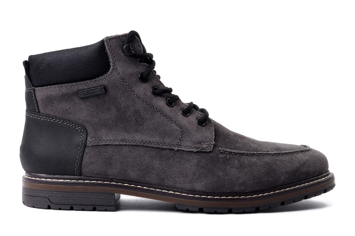 RIEKER TEX 13744-45 grey, trzewiki męskie