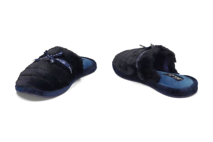 METEOR 260 WSTĄŻKA granatowy, kapcie damskie